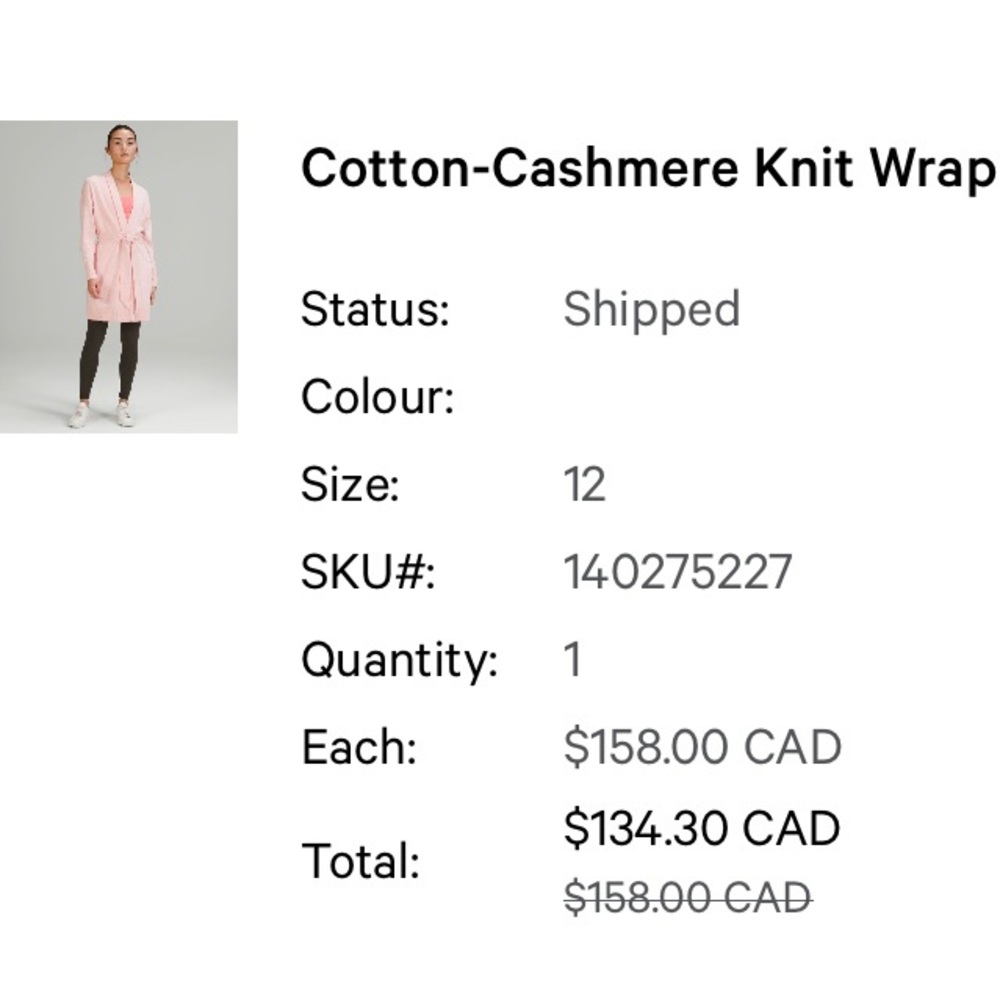 Lululemon wrap